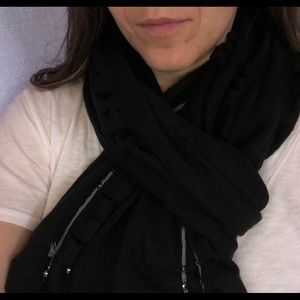 Black scarf with embellishments